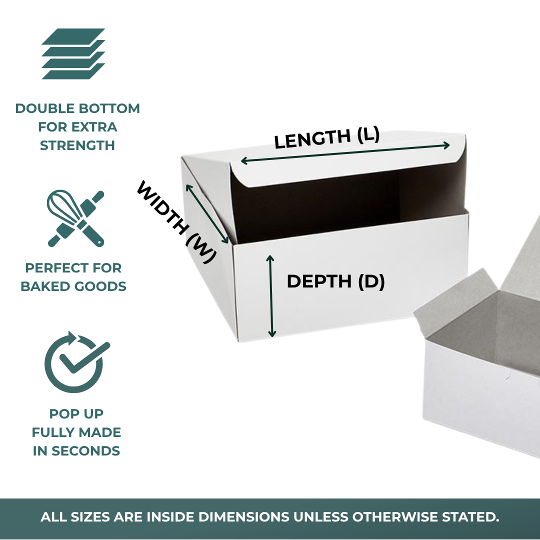 Small White Easy Set-Up Pastry Boxes