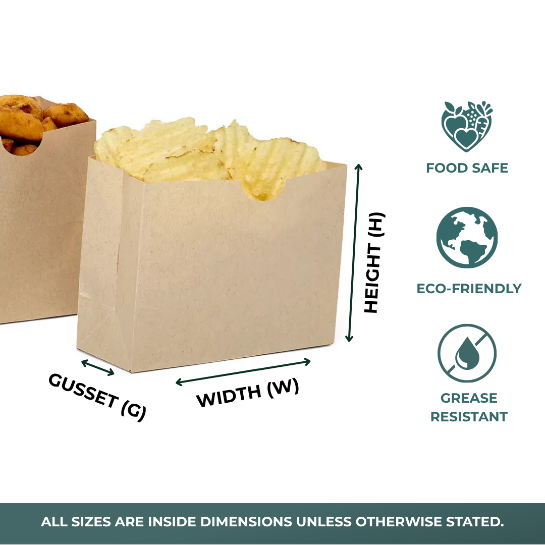 Kraft Snack Bags (1000/Pack)