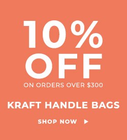 10% Off on Orders over $300 - Kraft Handle Bags - Shop Now